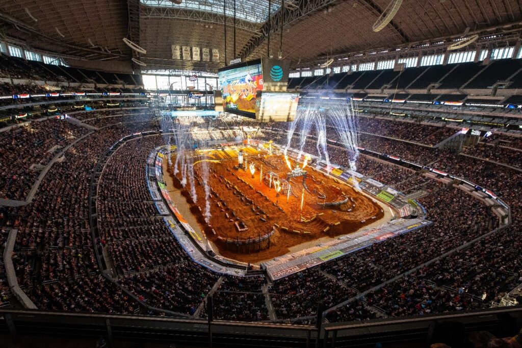   67,319 fans attended Round 7 at AT&T Stadium in Arlington, Texas, setting a record for the market. Photo Credit: Feld Motor Sports, Inc.