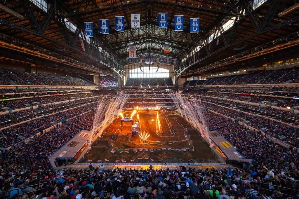 62,254 plus fans attended Round 10 at Lucas Oil Stadium in Indianapolis, Ind., the second largest crowd of the season. Photo Credit: Feld Motor Sports, Inc.