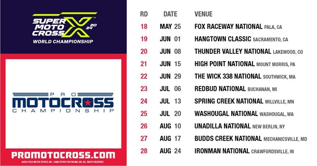 2024 Pro Motocross Championship Schedule